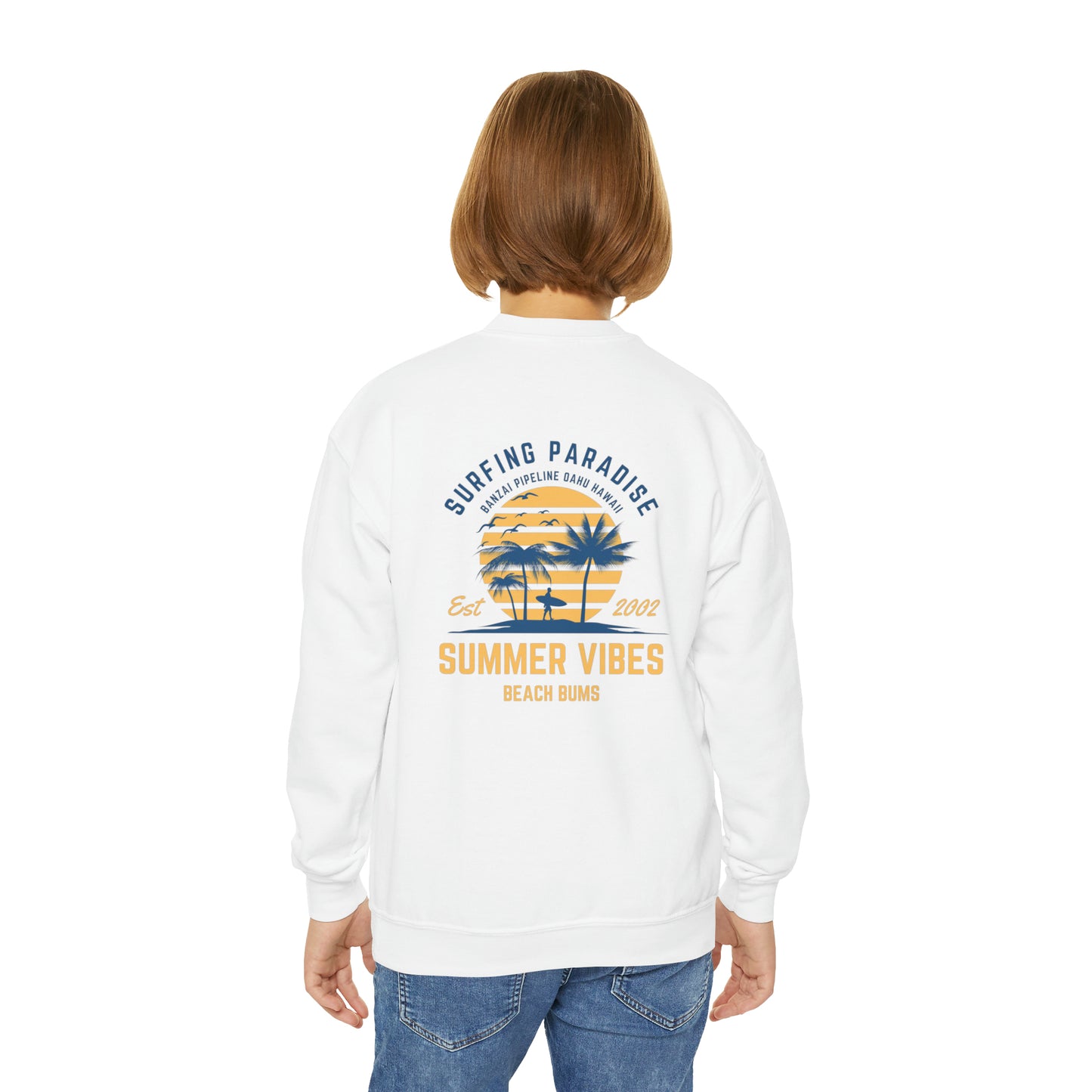 "Surfing Paradise" Youth Crewneck