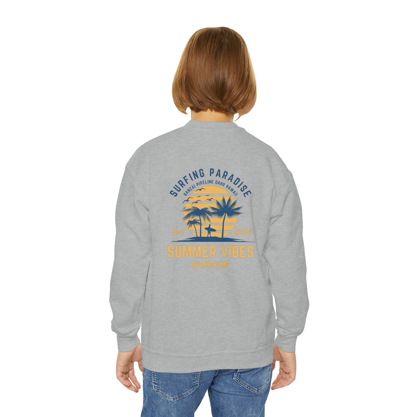 "Surfing Paradise" Youth Crewneck